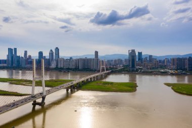 Nanchang 'ın Şehir Sahnesi Yeni Bölge, Jiangxi, Çin