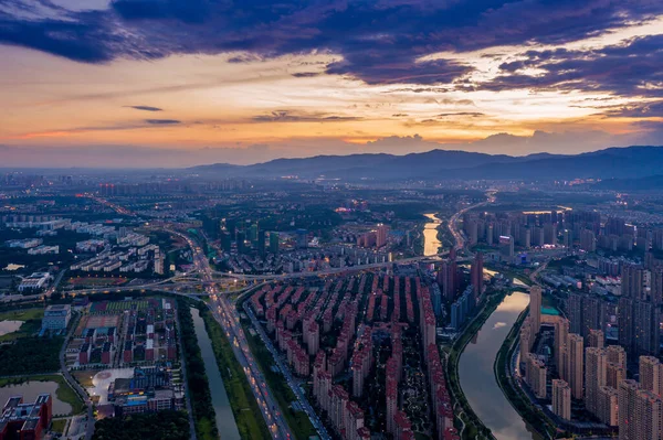 Cityscape Sunset Evening Time China — Foto Stock