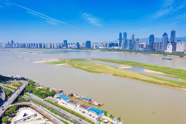 Paisaje Urbano Del Nuevo Distrito Nanchang Jiangxi China — Foto de Stock