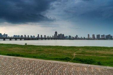 Nanchang 'ın Şehir Sahnesi Yeni Bölge, Jiangxi, Çin