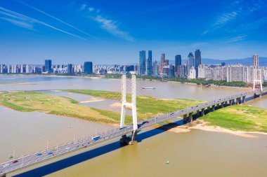 Nanchang 'ın Şehir Sahnesi Yeni Bölge, Jiangxi, Çin