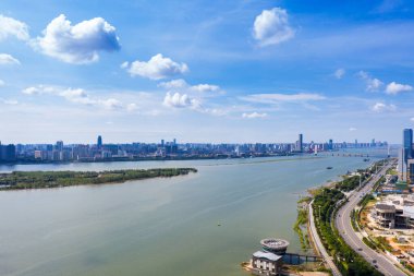 Jianxi 'nin başkenti Nanchang' ın panoramik manzarası