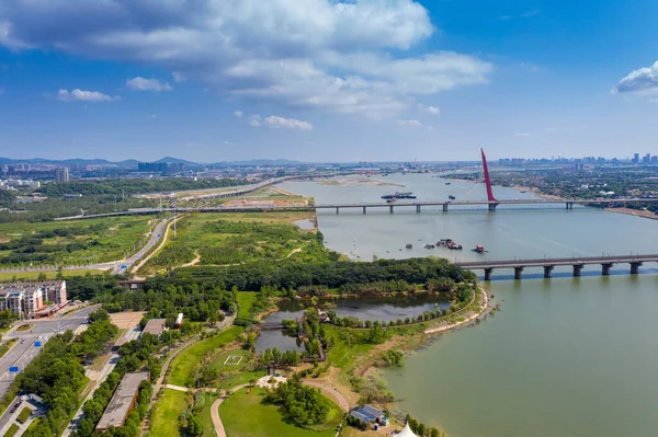 Cavo Del Fiume Yangtze Rimasto Ponte — Foto Stock