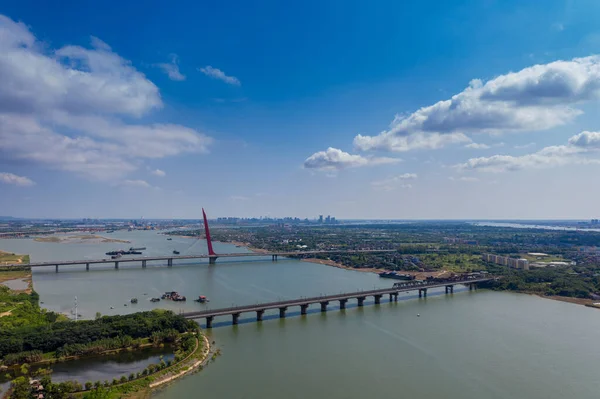 Cavo Del Fiume Yangtze Rimasto Ponte — Foto Stock