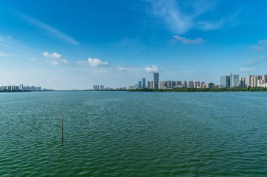 Nanchang 'ın Şehir Sahnesi Yeni Bölge, Jiangxi, Çin
