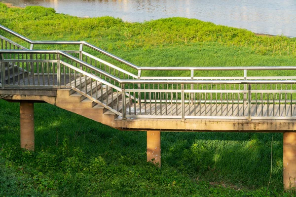 Wooden Bridge Little River City Park — Stock Photo, Image