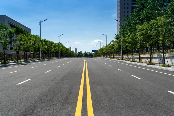 Çin Deki Boş Şehir Yolu Binalar — Stok fotoğraf