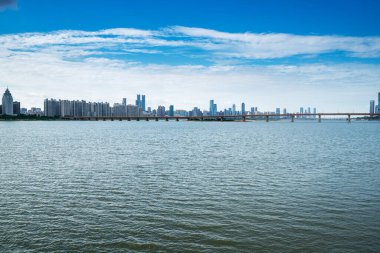 Nanchang 'ın Şehir Sahnesi Yeni Bölge, Jiangxi, Çin