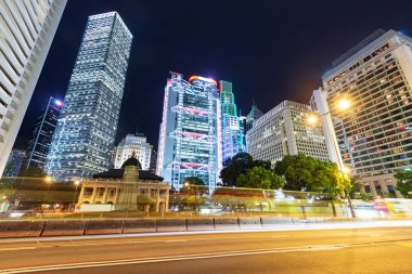 Hong Kong 'da gece trafiği