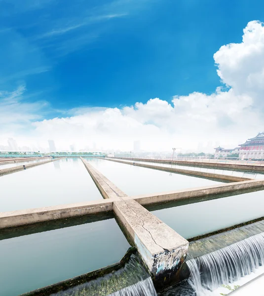 现代城市废水处理厂 — 图库照片