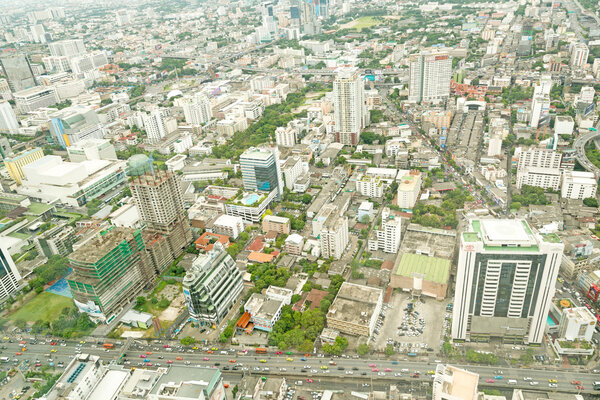 BANGKOK, THAILAND - September 5. Panorama view over Bangkok on September 5, 2013 in Bangkok, Thailand. Bangkok is the biggest city in Thailand