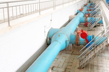 Modern urban wastewater treatment plant clipart