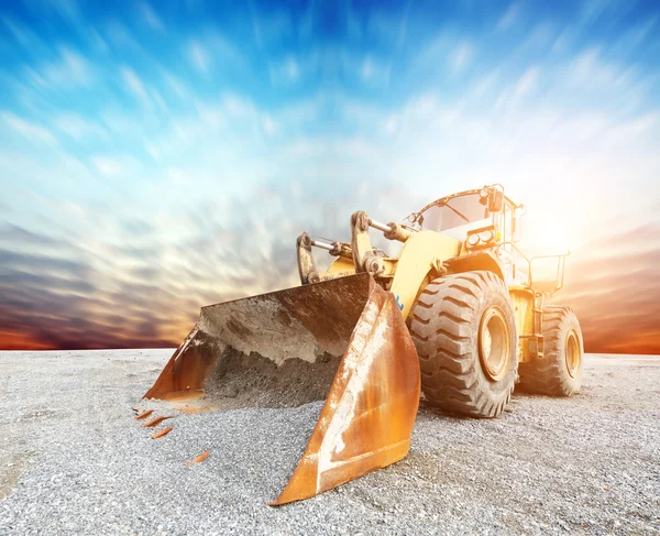 Big excavator on new construction site — Stock Photo, Image