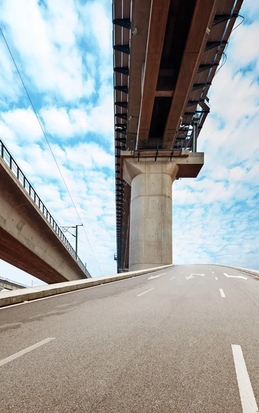 Concrete road curve of viaduct in shanghai — Stock Photo, Image