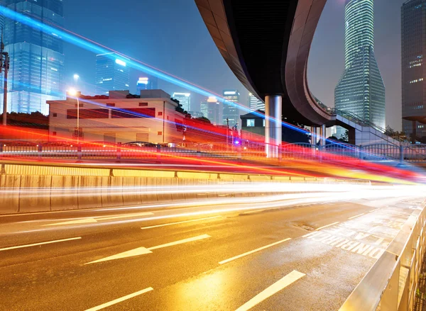 The light trails in shanghai china — Zdjęcie stockowe