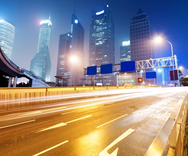 The light trails in shanghai china — Stock Photo, Image