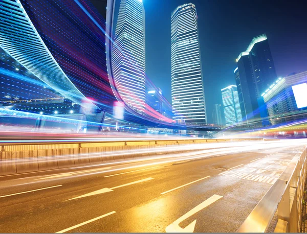 The light trails in shanghai china — Stock Photo, Image