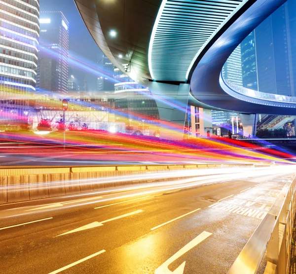 The light trails in shanghai china — Stock Photo, Image