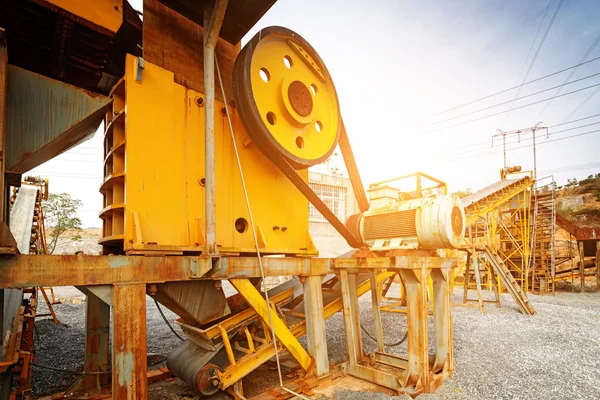 Open pit mining and processing plan — Stock Photo, Image