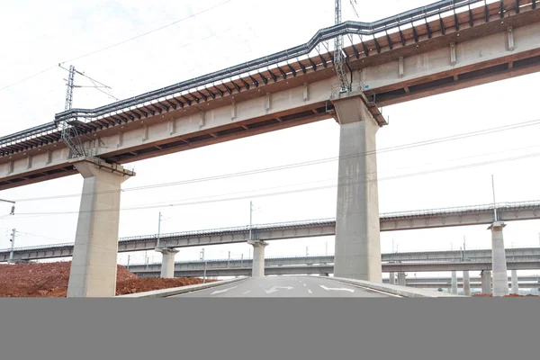 Konkreta road kurvan av viadukten i shanghai — Stockfoto