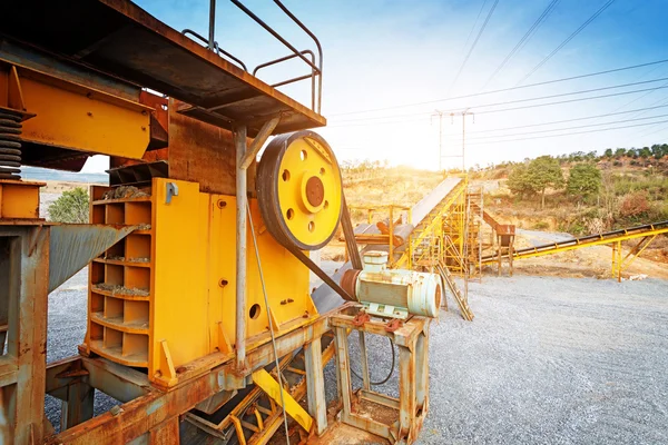 Open pit mining and processing plan — Stock Photo, Image