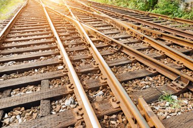 Kargo tren platformu konteyner ile