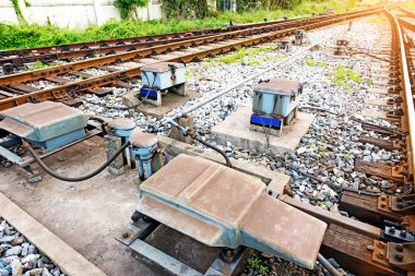 Kargo tren platformu konteyner ile