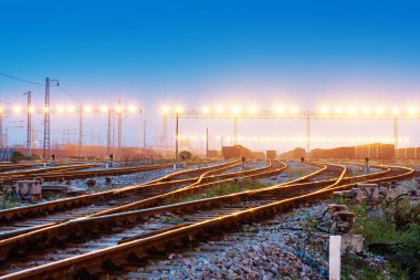 Kargo tren platformu konteyner ile