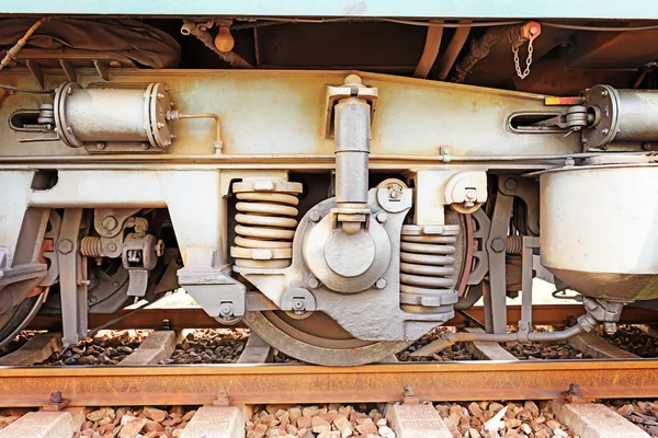 Old train wheel on track — Stock Fotó