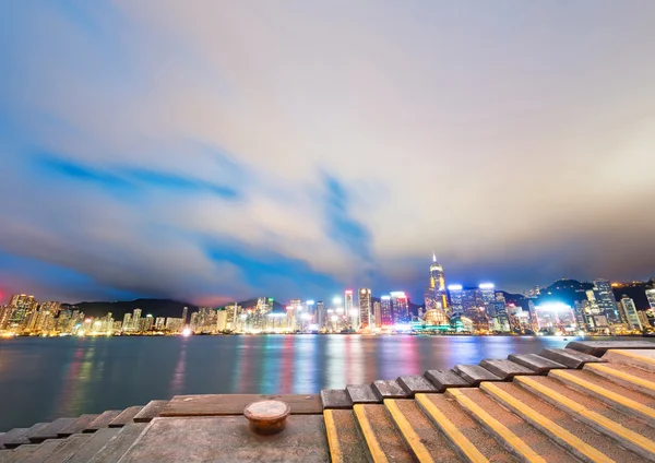 Hong kong city bei Nacht — Stockfoto