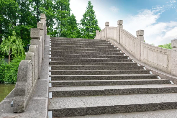 Old park bridge at spring — Stock Photo, Image