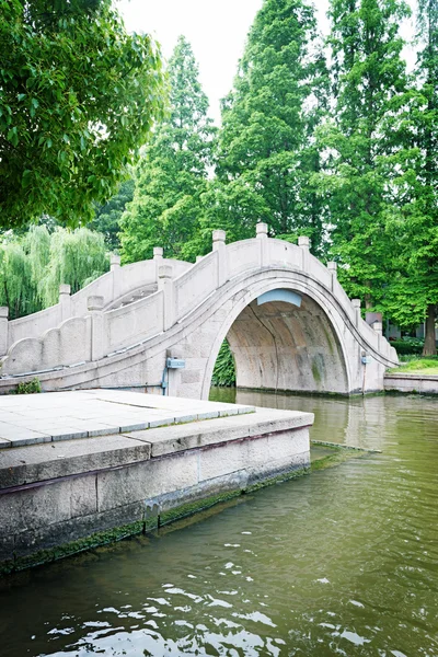 Old park bridge at spring — Stock Photo, Image