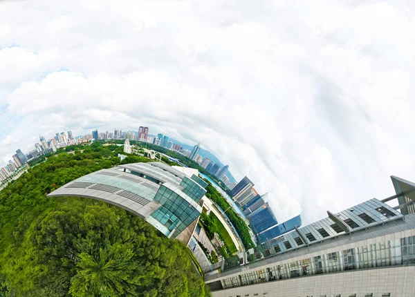 Vista aérea de la ciudad china — Foto de Stock