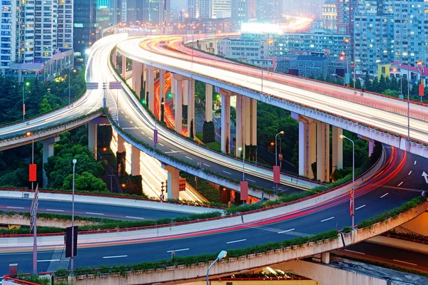 Shanghai interchange överfart — Stockfoto