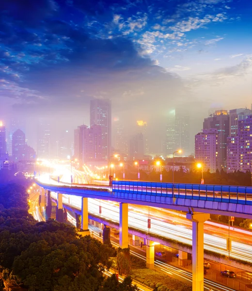 The light trails — Stock Photo, Image