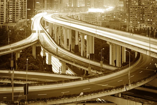 Autobahnüberführung Shanghai — Stockfoto