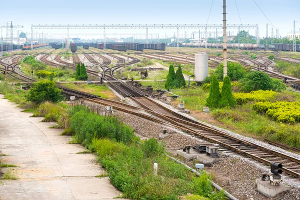 İleriye giden demiryolu — Stok fotoğraf