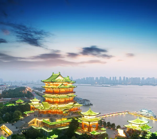 Nanchang tengwang pavilion at night — Stock Photo, Image