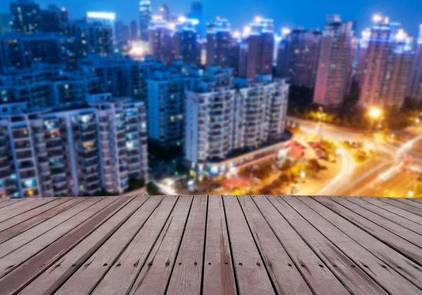 Paesaggio di Shanghai di notte — Foto Stock