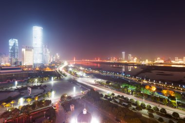 Wuhan Çin şehir görünümünde