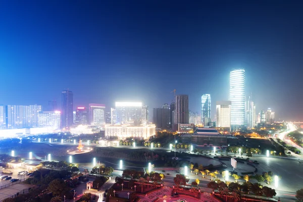 Vista da cidade de Wuhan na China — Fotografia de Stock
