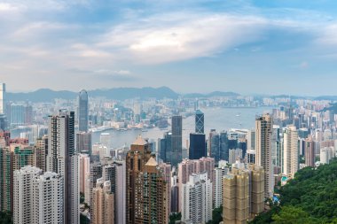 victoria peak Hong kong manzarası