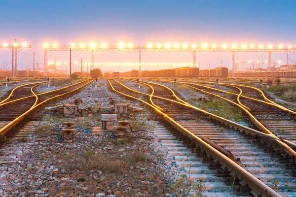 Piattaforma del treno merci — Foto Stock