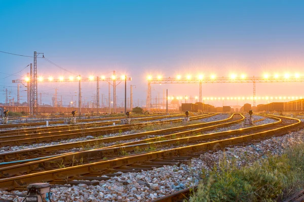 Güterzug-Plattform — Stockfoto