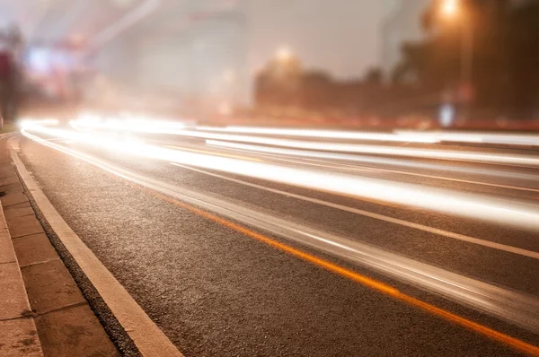 Het licht paden in shanghai — Stockfoto