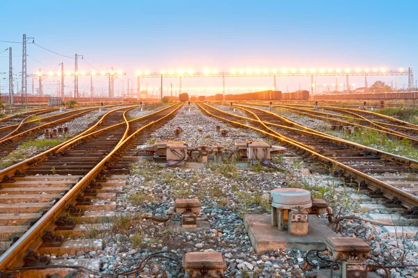 Piattaforma del treno merci — Foto Stock