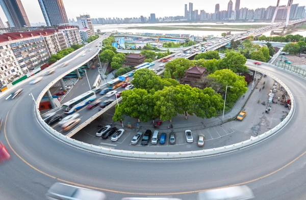 Shanghai verhoogde weg junction en uitwisseling viaduct — Stockfoto