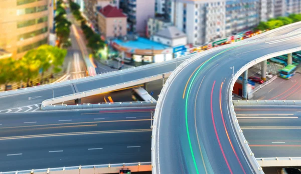 Shanghai interchange överfart och förhöjda road — Stockfoto