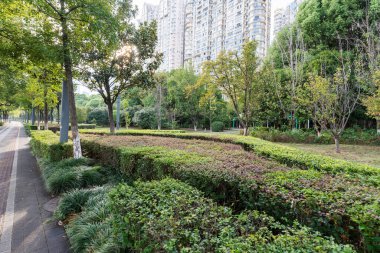 Modern şehirde yürüyüş yolu