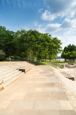 The terrace path is in the park.